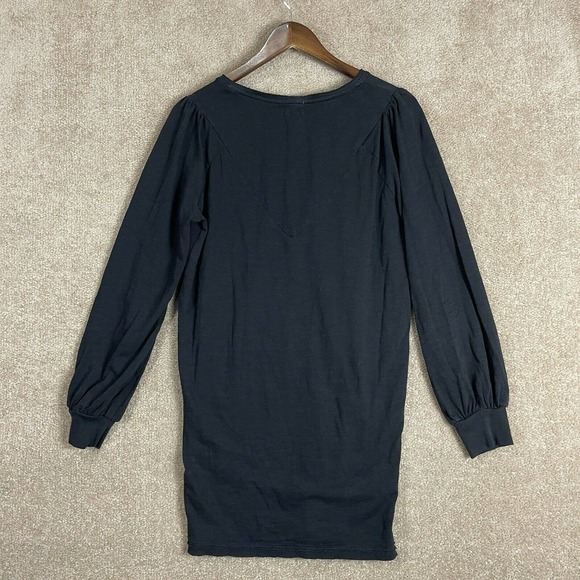 Nation LTD Elisa Dress Womens Size Small Black Puff Sleeve Easy Fit Stretch - Picture 9 of 10